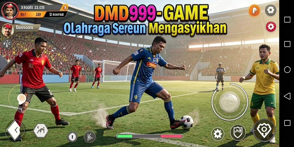 Tampilan gameplay DMD999 menampilkan aksi olahraga yang mendebarkan dan menantang.