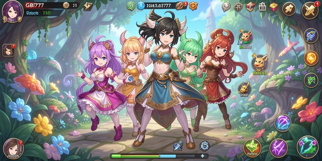 Screenshot menunjukkan aksi seru dalam permainan Anime GB777.