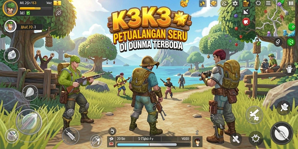 Tampilan gameplay K3K3 yang penuh aksi dan petualangan seru.