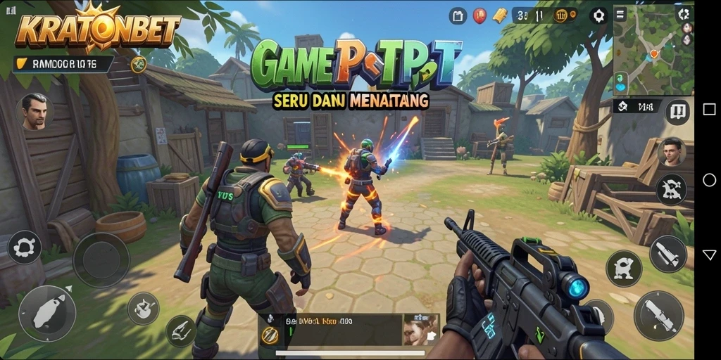 Tampilan dinamis gameplay KRATONBET yang menegangkan.