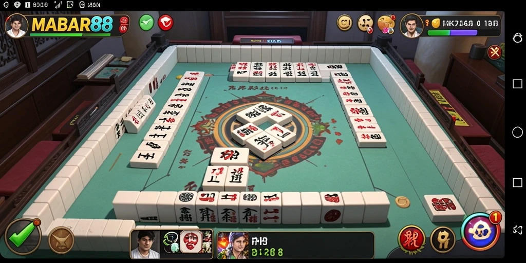 Screenshot gameplay MABAR88 menampilkan aksi seru Mahjong.