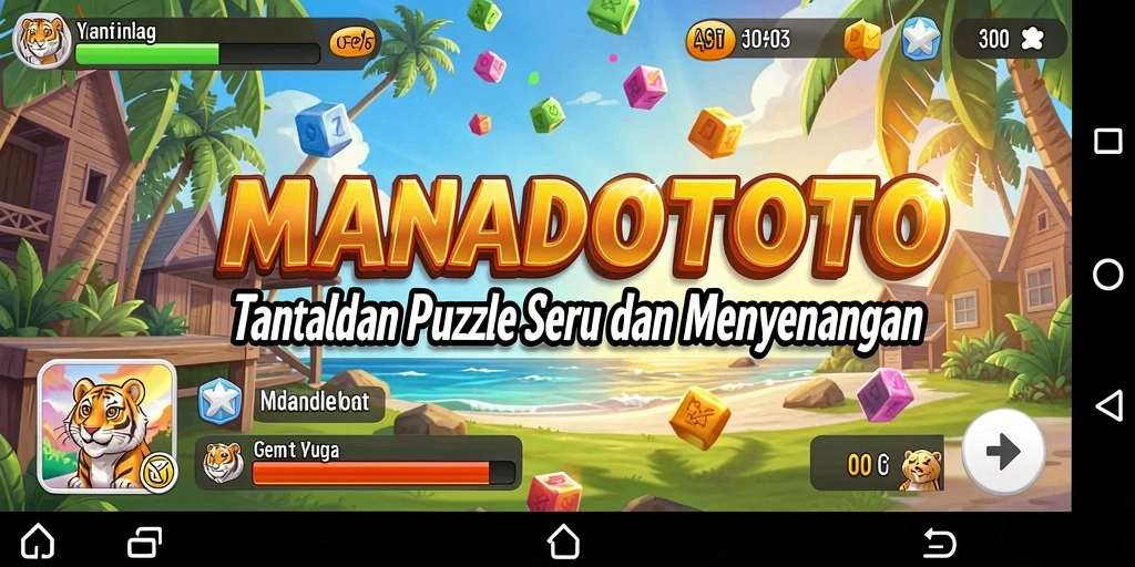 Screenshot gameplay MANADOTOTO menampilkan tantangan puzzle yang menarik.
