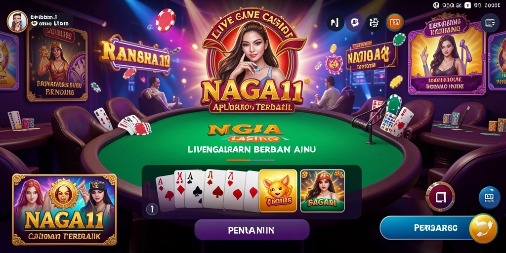 Tampilan gameplay Live Casino yang mendebarkan di NAGA11.