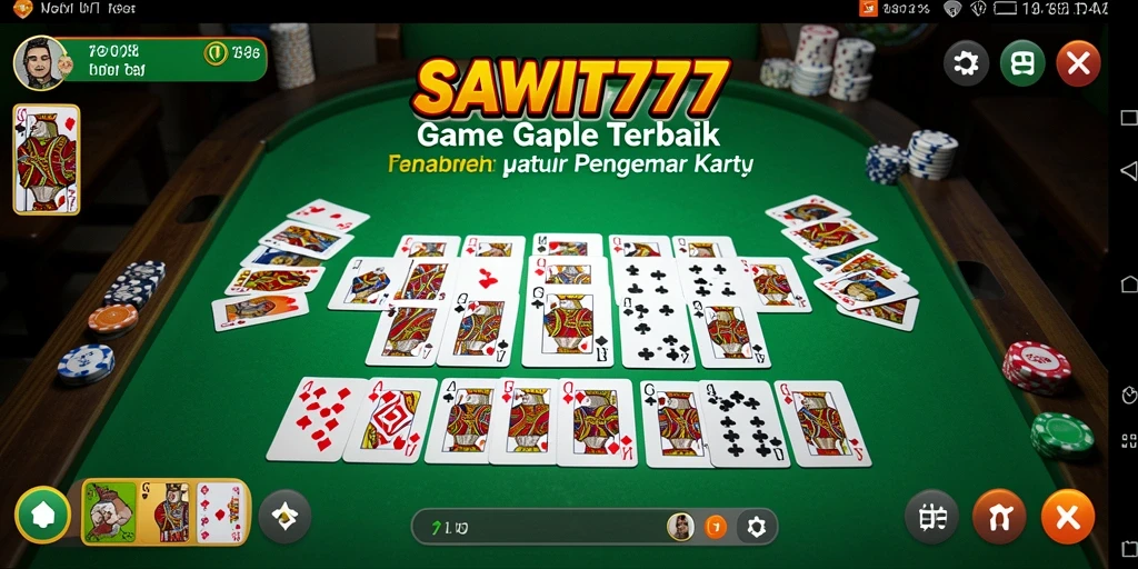 Screenshot gameplay SAWIT777 menampilkan suasana seru permainan Gaple.