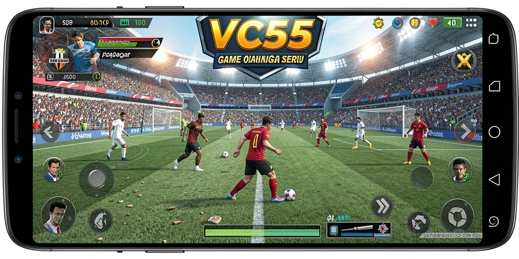 Tampilan gameplay seru dari VC55 yang menampilkan berbagai cabang olahraga.
